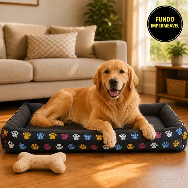 Cama Pet Extra Grande Cachorro Gato Xg Fundo Impermeável