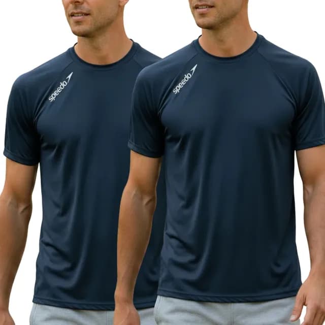 Kit 2 Camiseta Masculina Speedo Dry Fit Manga Curta Academia