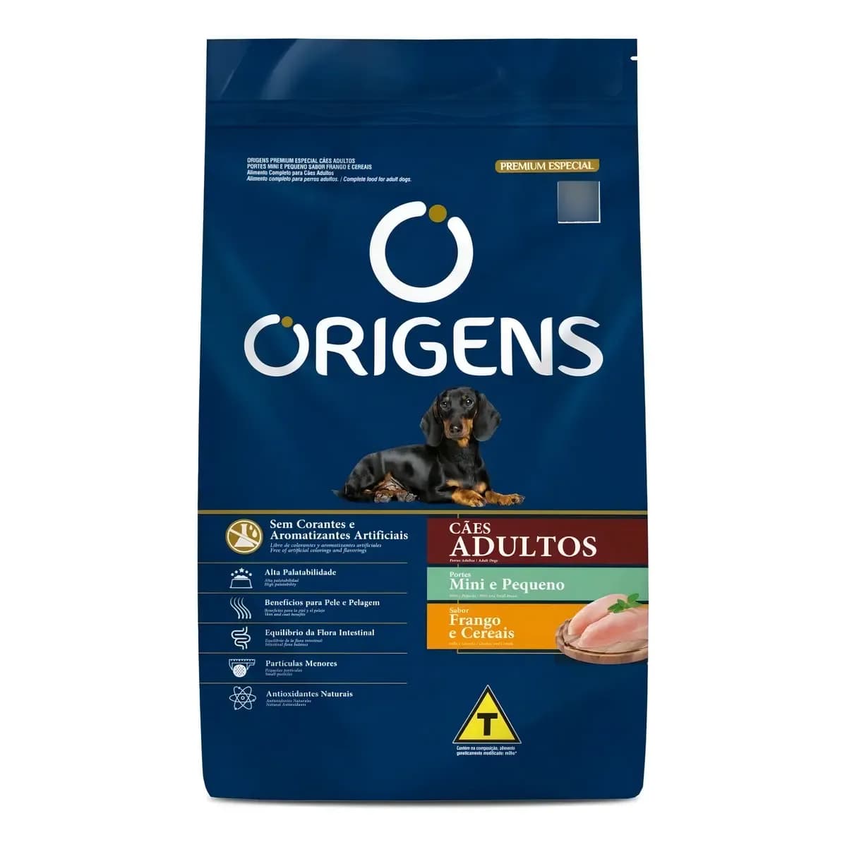 Ração Origens Frango Cereais Cães Adultos Mini Pequeno 10kg
