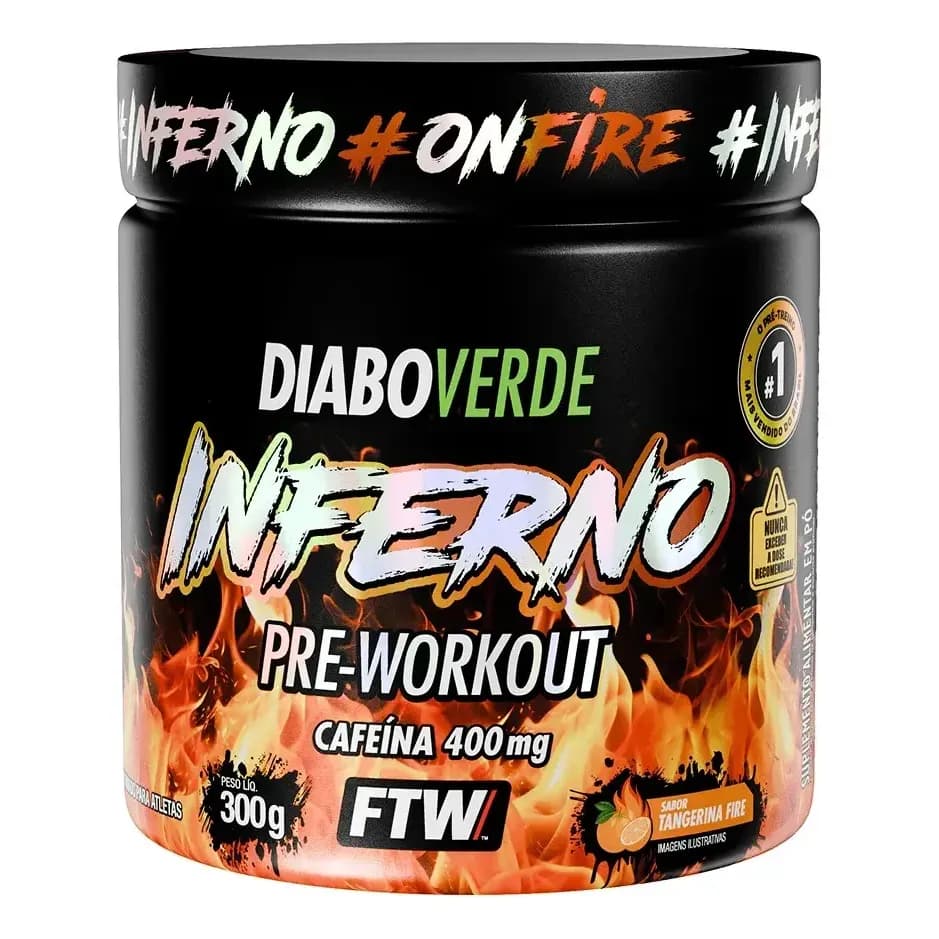 Suplemento FTW Diabo Verde Diablo en pó sabor tangerina fire x 300g