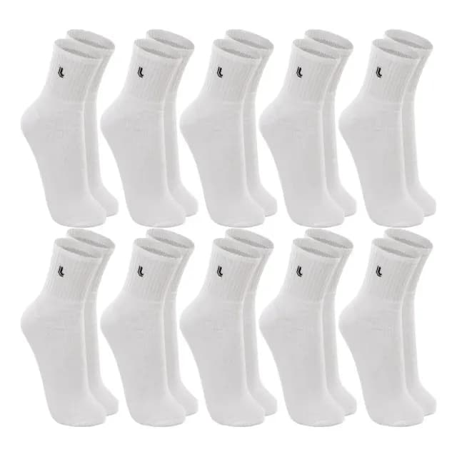 Kit 10 Pares Meia Lupo Original Masculina Cano Médio Algodão