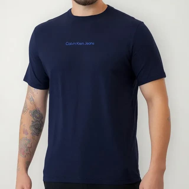 Camiseta Calvin Klein Jeans Institutional New Azul Marinho