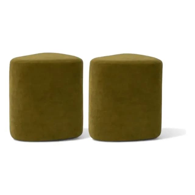 Kit 02 Puff Organico Trevi Boucle Moderno Banco Decorativo