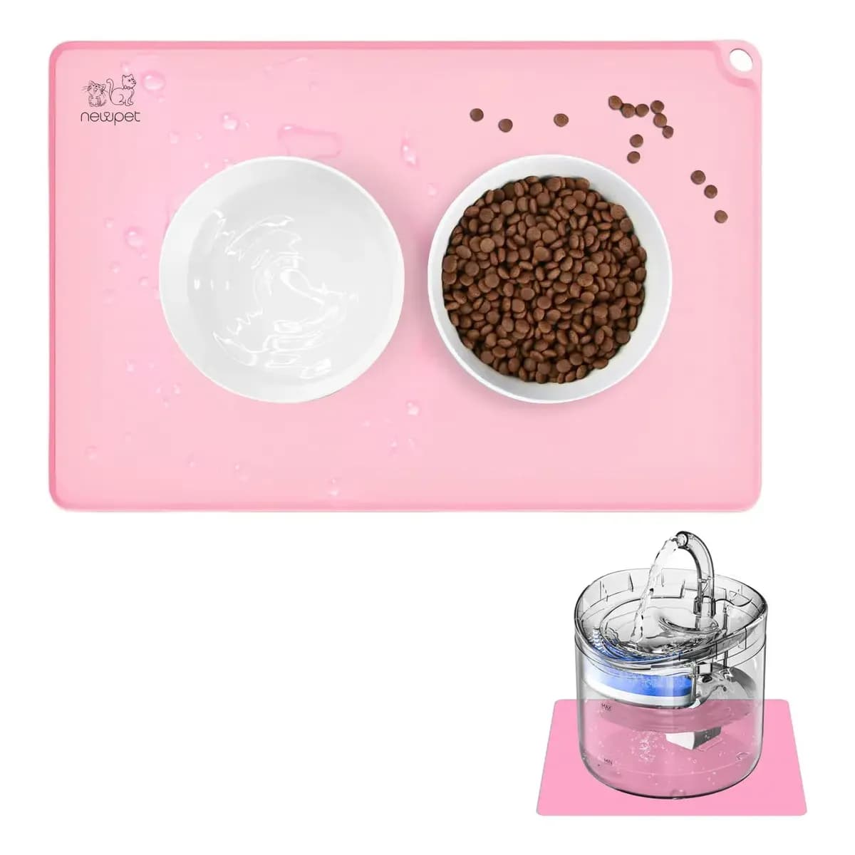 Tapete Pet Comedouro Cão Gato P Comida Água Newpet 40x50cm