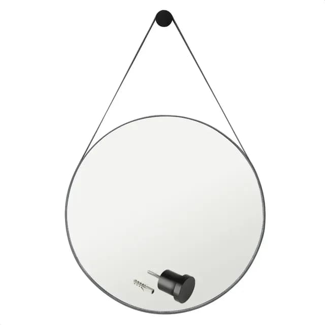 Espelho Para Banheiro Decorativo Redondo 60cm Com Suporte