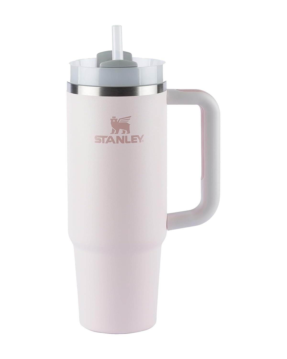 Stanley - Quencher H2.0 FlowState 1,18L - Copo de aço inoxidável com isolamento a vácuo, tampa e canudo, para água, chá gelado, café, smoothies e muito mais, Rose Quartz