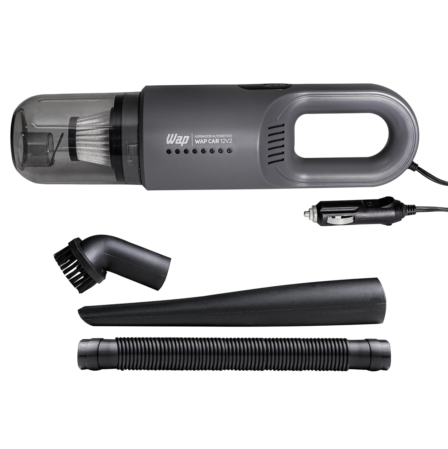 WAP Aspirador de Pó Automotivo Car 12V2, Portátil, 420ml, com Recipiente Removível e Filtro Lavável, 180W 12VDC