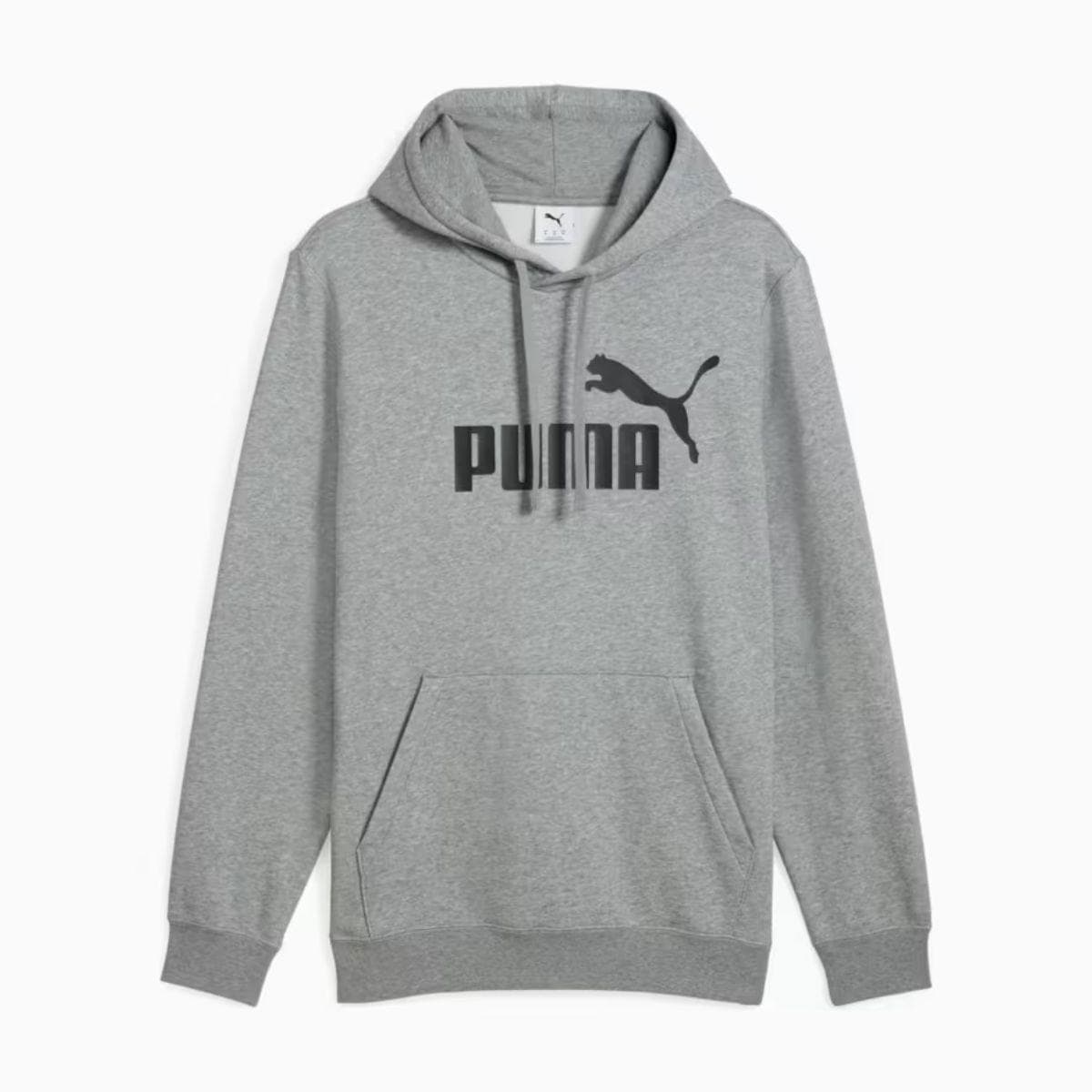 Blusa Puma Moletom Com Capuz Essentials No Logo Cinza Cinza