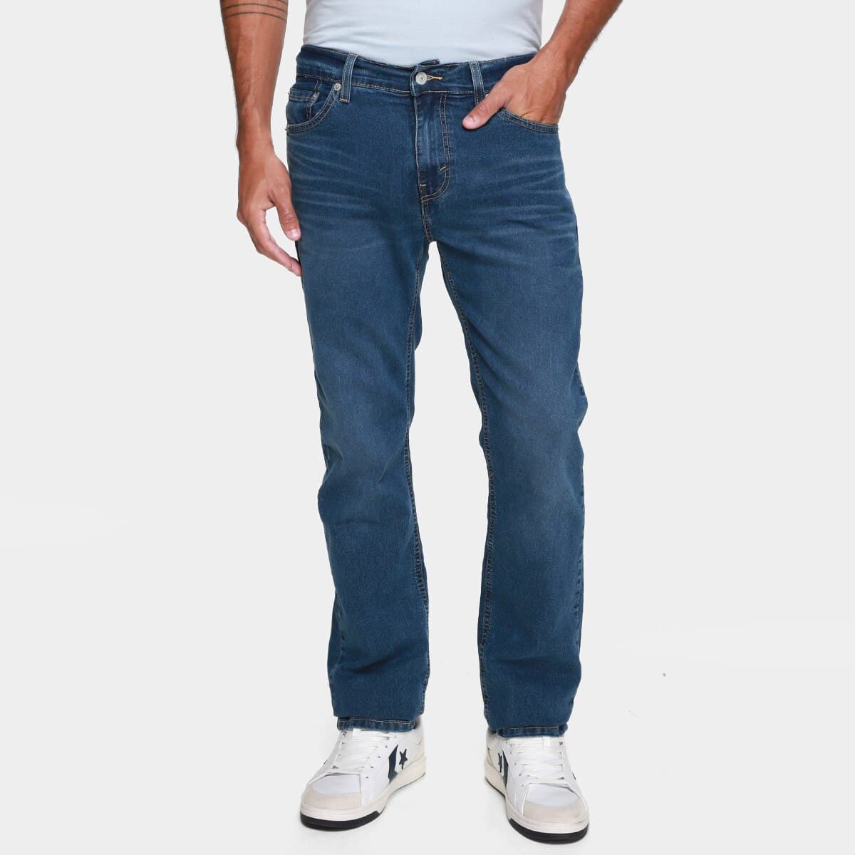 Calca Levis 505 Regular Masculina Azul