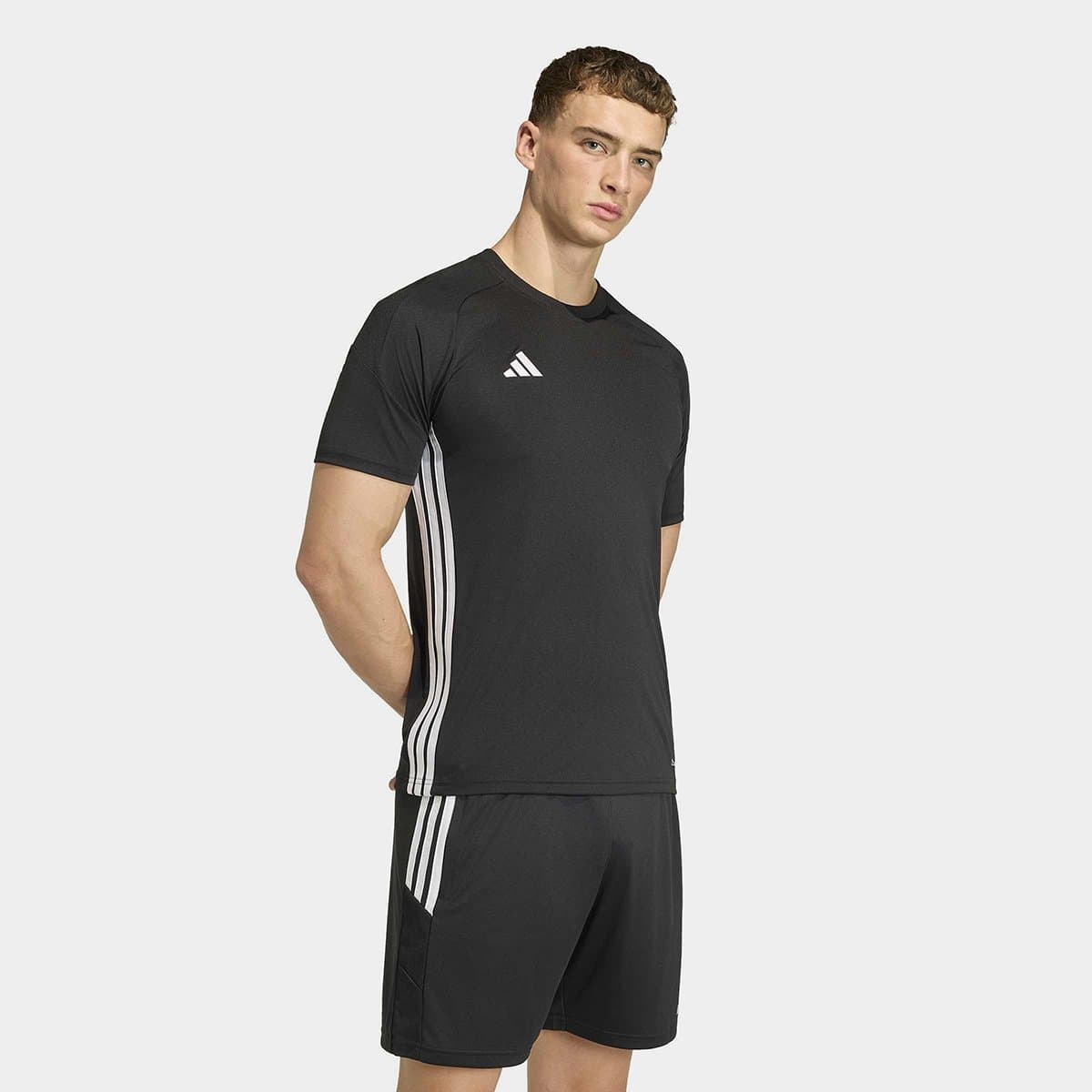 Camisa Adidas Tiro Esportiva Masculina Preto branco