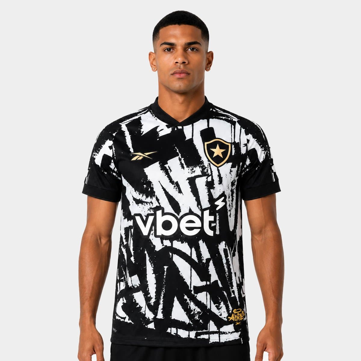 Camisa Botafogo Iv 2526 Sn Torcedor Reebok Masculina Preto