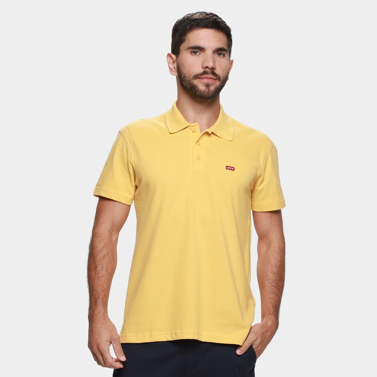 Camisa Polo Levis Casual Masculina Amarelo