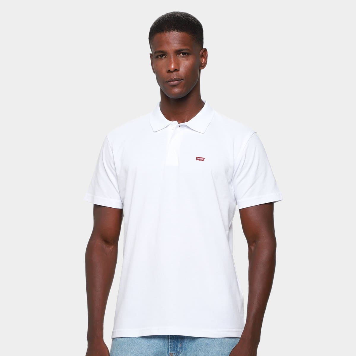 Camisa Polo Levis Casual Masculina Branco