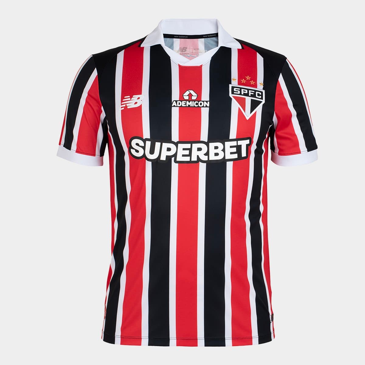 Camisa Sao Paulo Ii 2627 Torcedor New Balance Masculina Vermelho branco