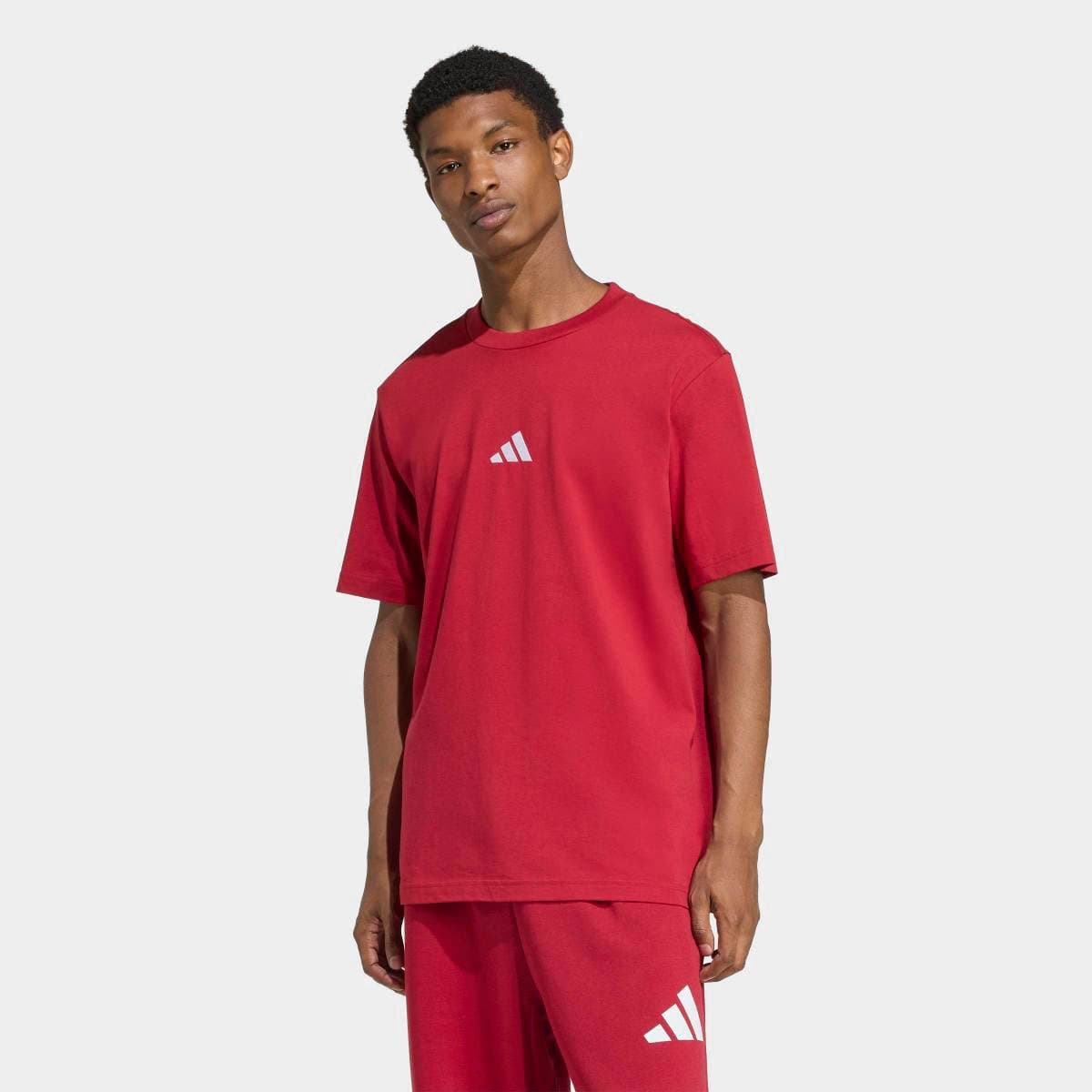 Camiseta Adidas Small Logo Masculina Bordo