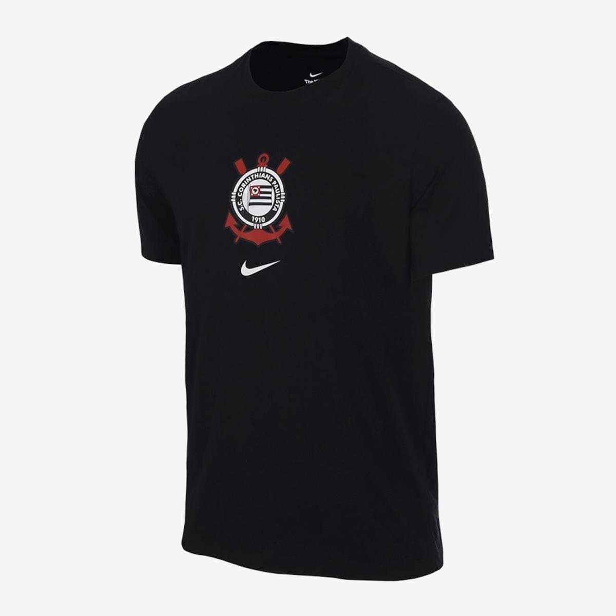 Camiseta Corinthians Nike Crest Masculina Preto