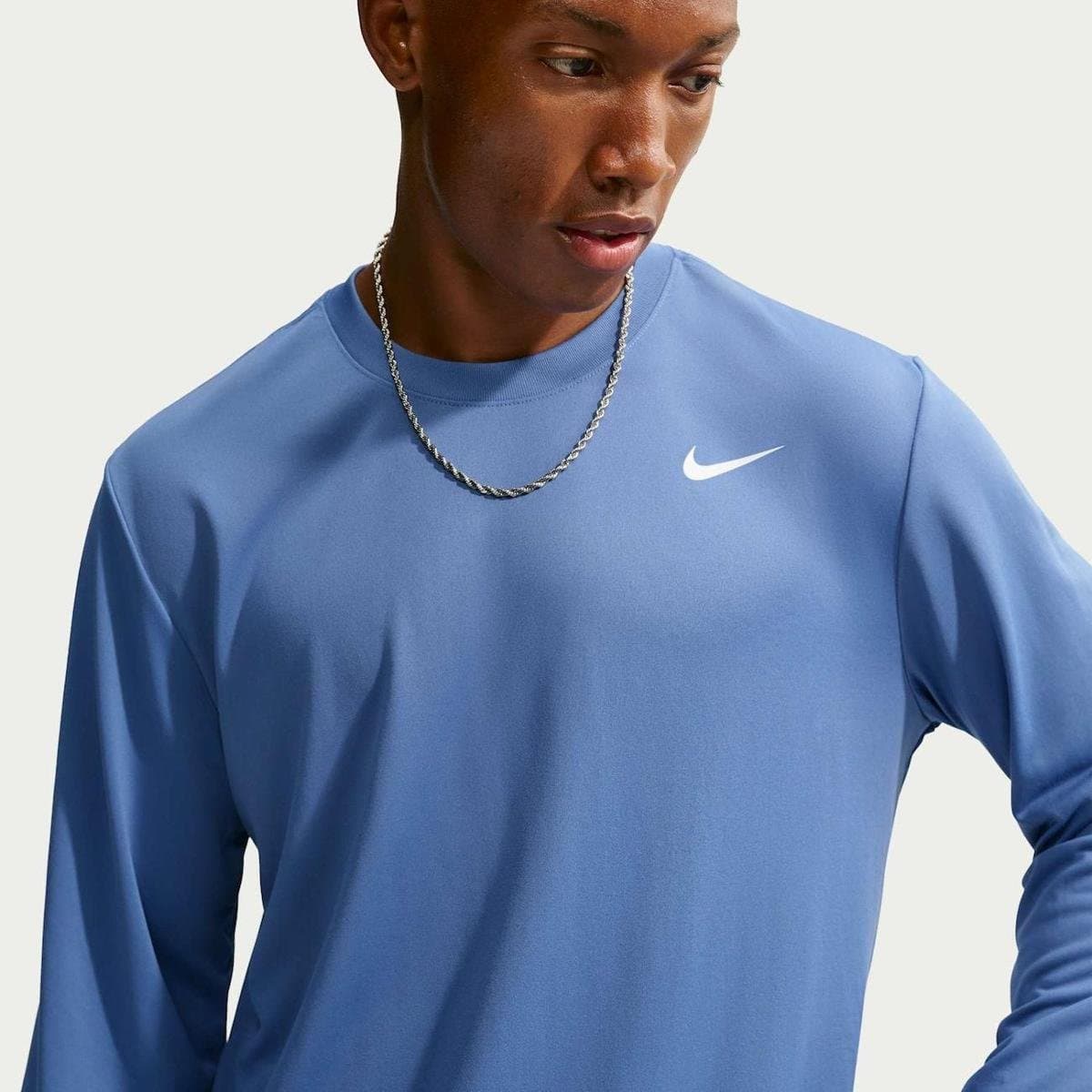 Camiseta Drifit Nike Legend Masculina Azul branco
