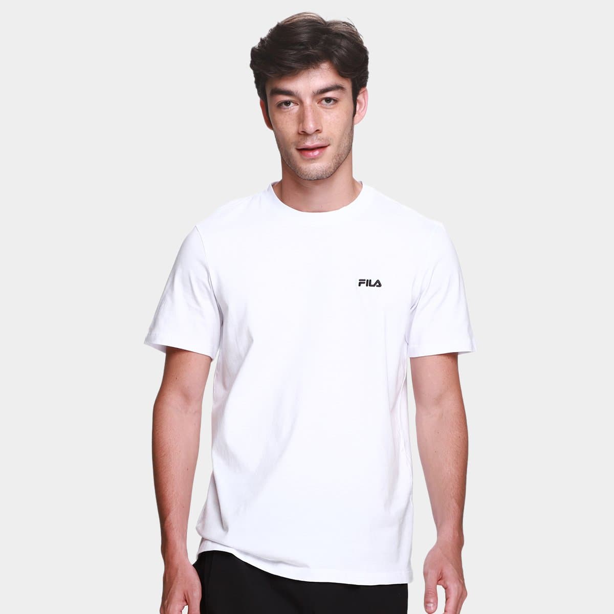 Camiseta Fila Classic Masculina Off white preto