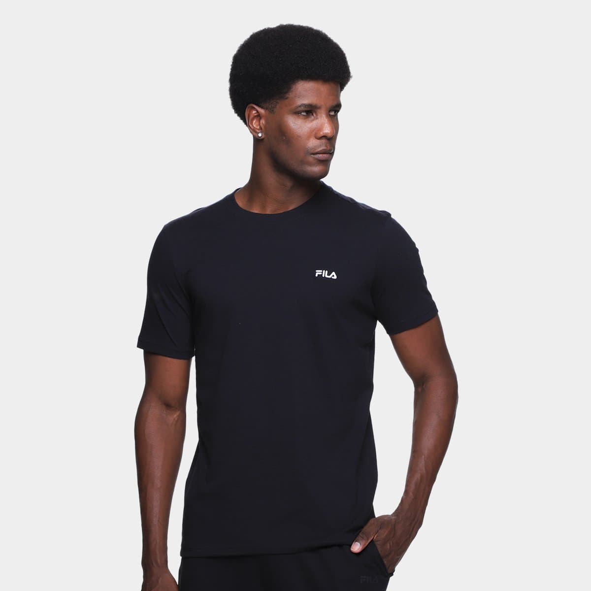 Camiseta Fila Classic Masculina Preto off white