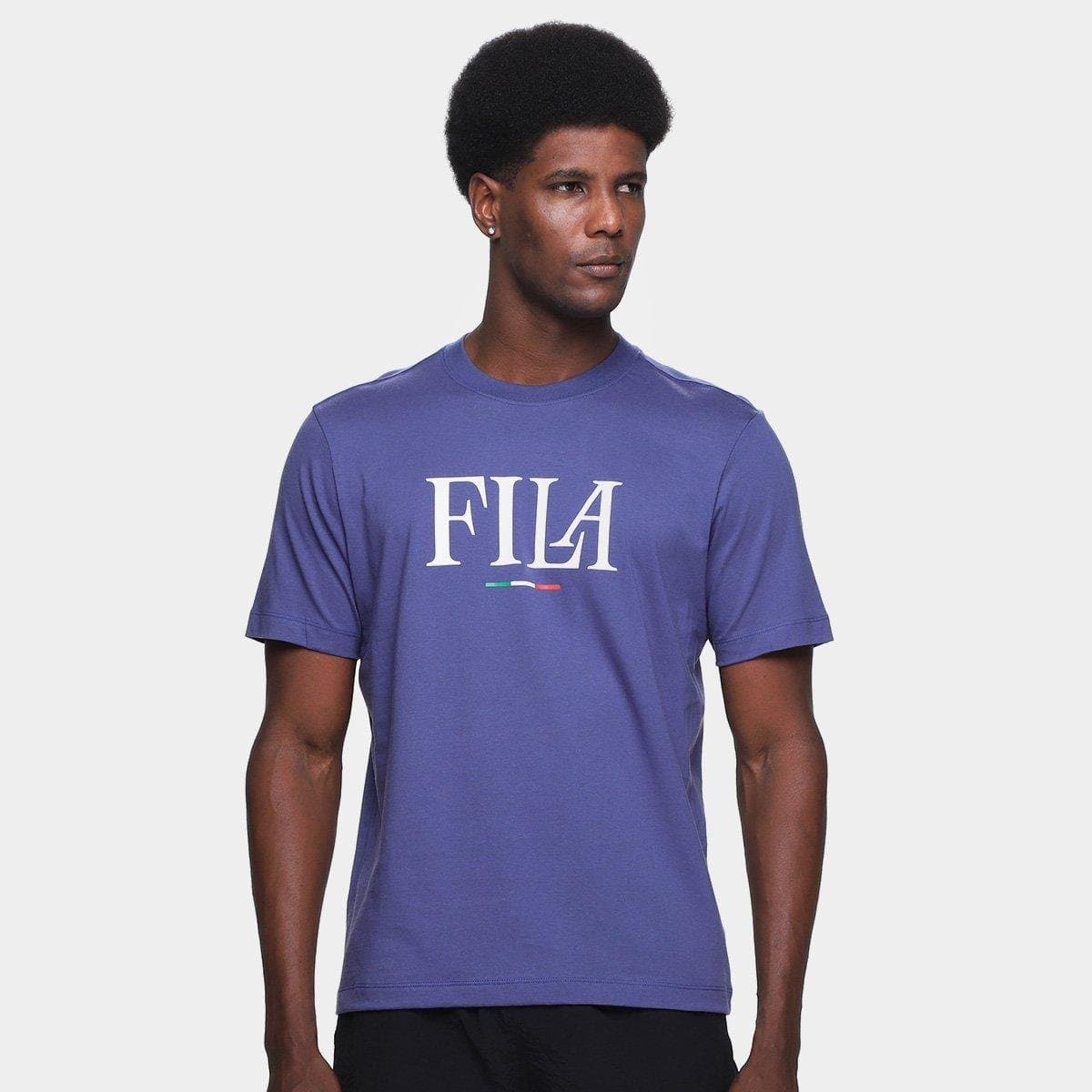 Camiseta Fila Italy Letter Masculina Marinho