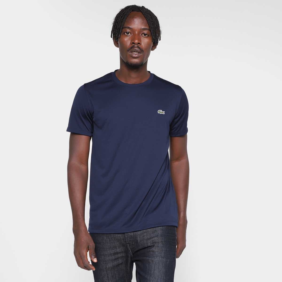 Camiseta Lacoste Treino Logo Masculina Marinho