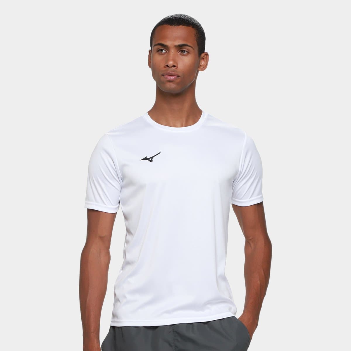 Camiseta Mizuno Treino Basica Masculina Branco