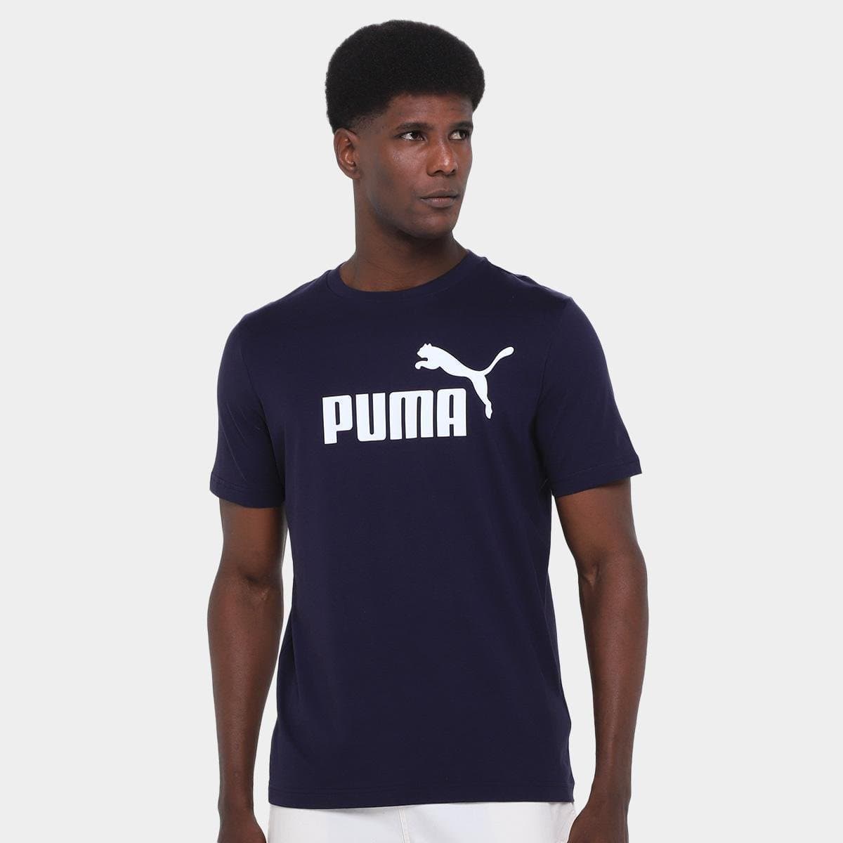 Camiseta Puma No 1 Logo Masculina Azul