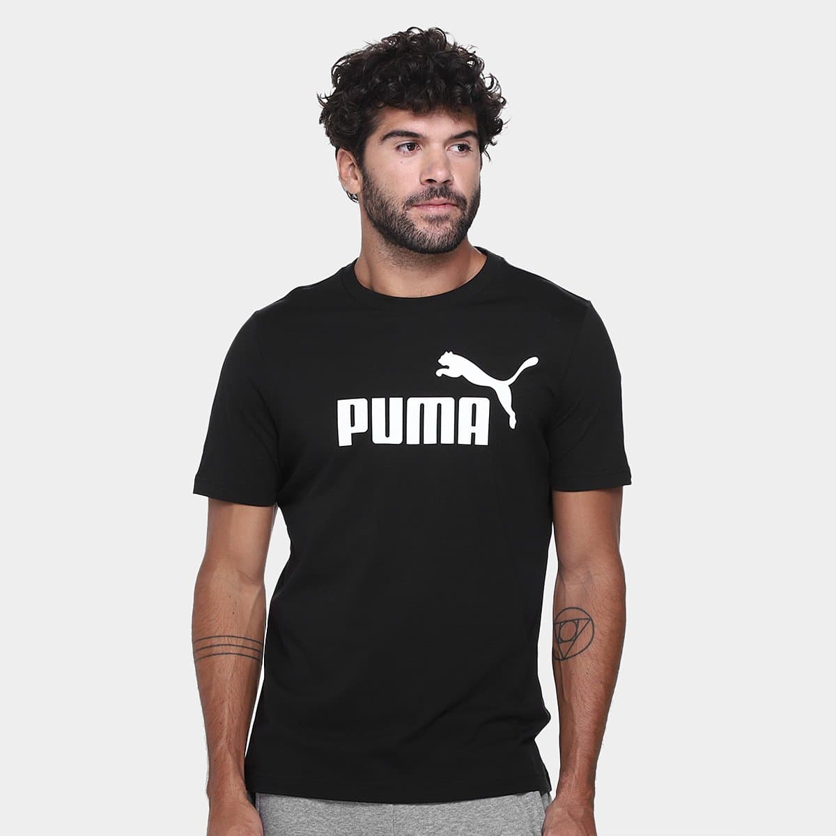 Camiseta Puma No 1 Logo Masculina Preto