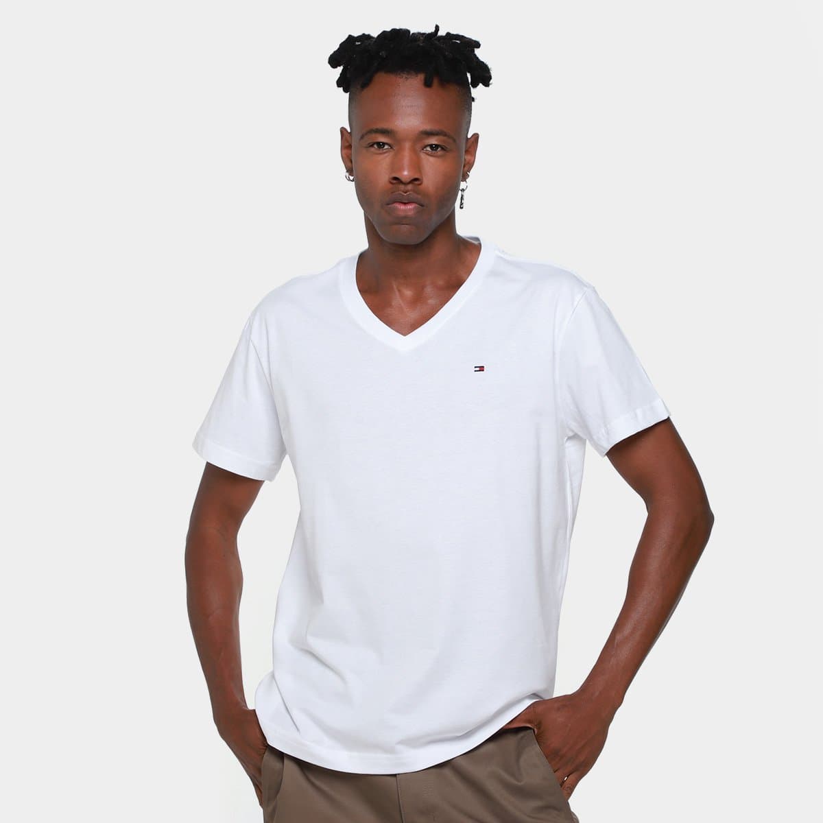 Camiseta Tommy Hilfiger Essential Masculina Branco