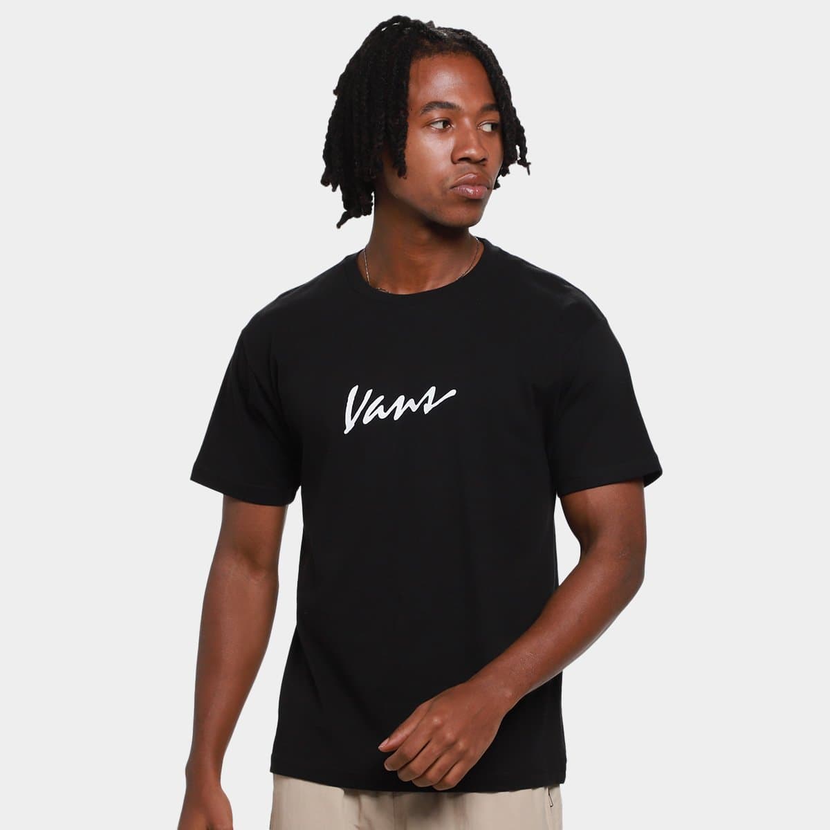 Camiseta Vans Classic Script Masculina Preto