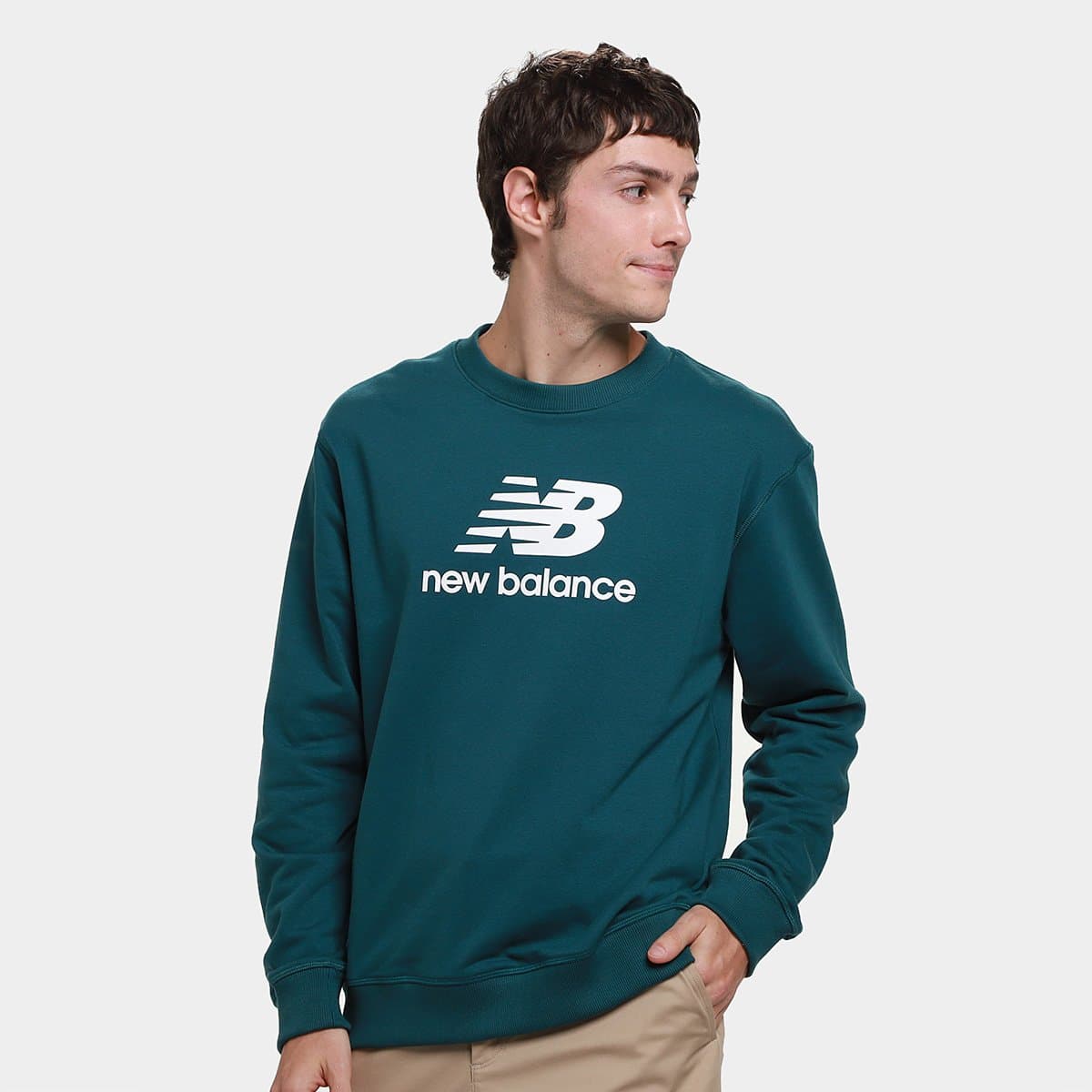 Casaco New Balance Essentials Basic Masculino Verde militar