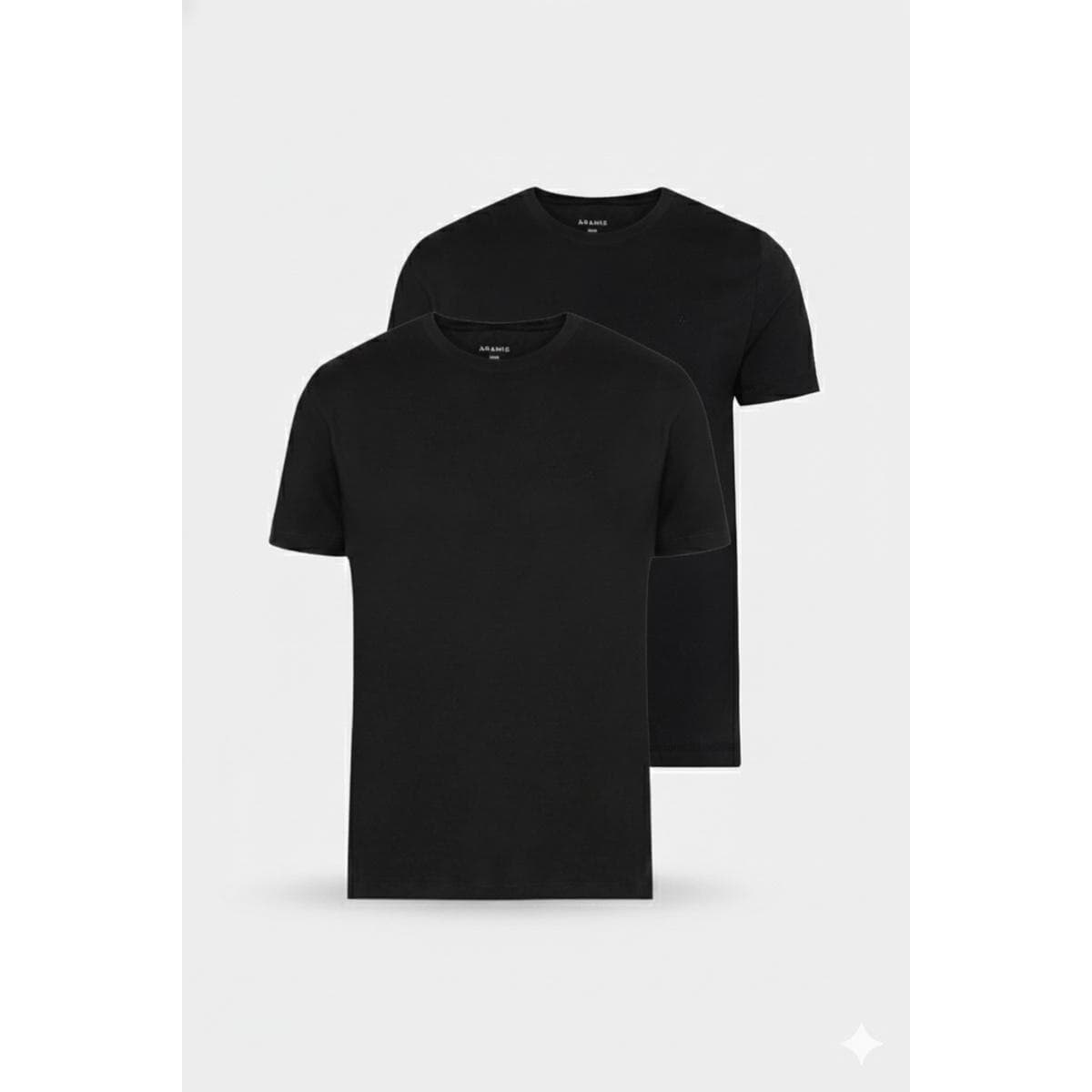 Kit 2 Camiseta Aramis Manga Curta New Basic Preto Preto