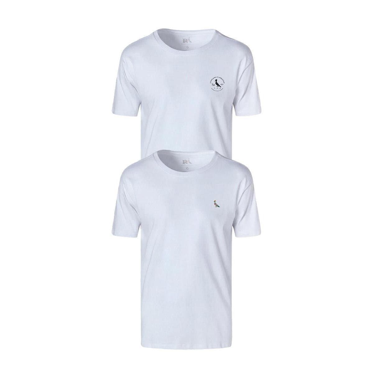Kit 2 Camisetas Reserva Carimbo E Plantas Branco