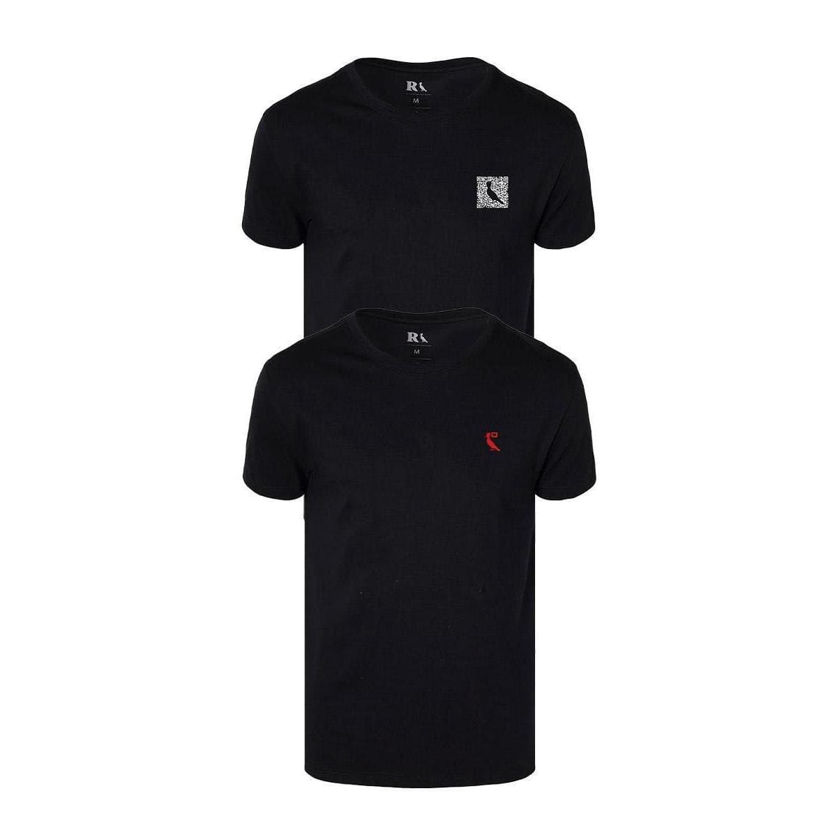 Kit 2 Camisetas Reserva Notificacao E Qrcode Preto