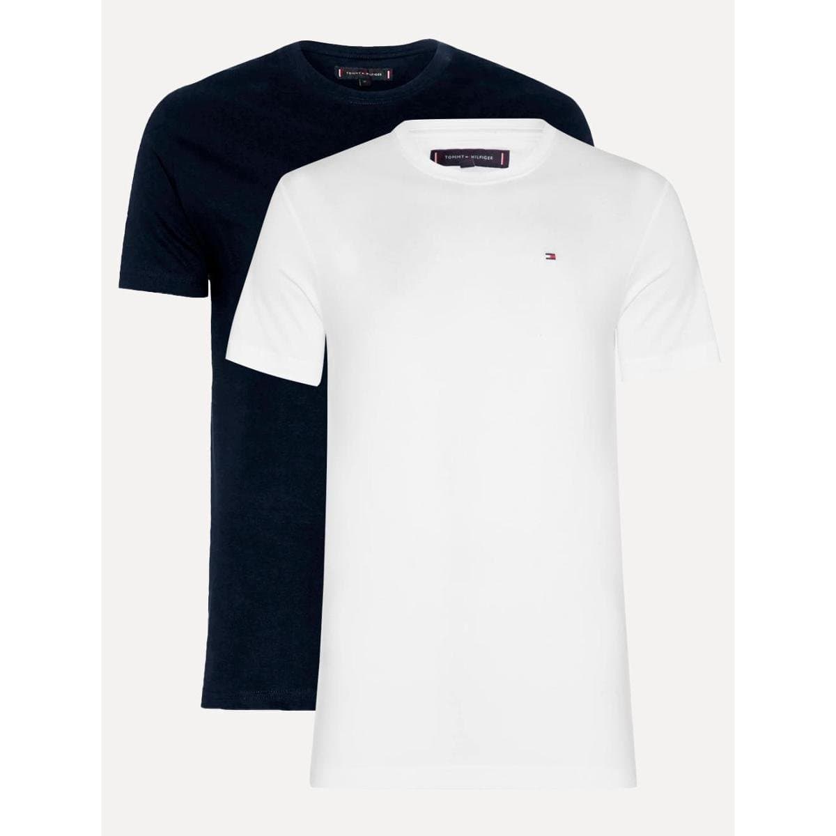 Kit 2 Camisetas Tommy Hilfiger Essential Masculina Branco
