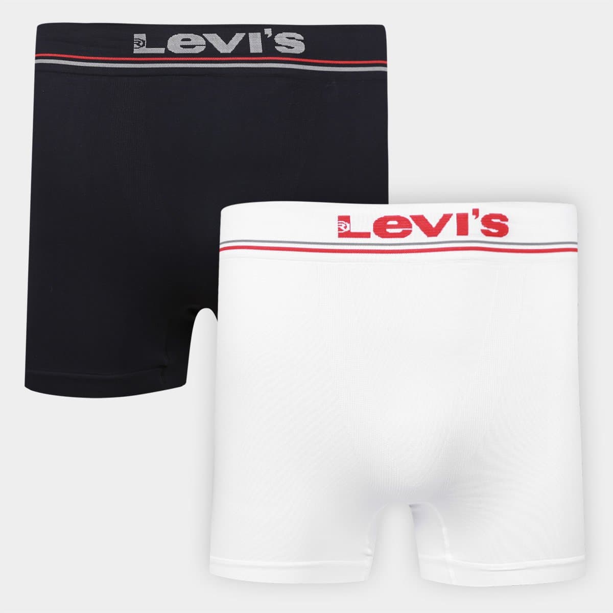 Kit Cueca Box Levis Seasonal Plain Masculina Preto branco