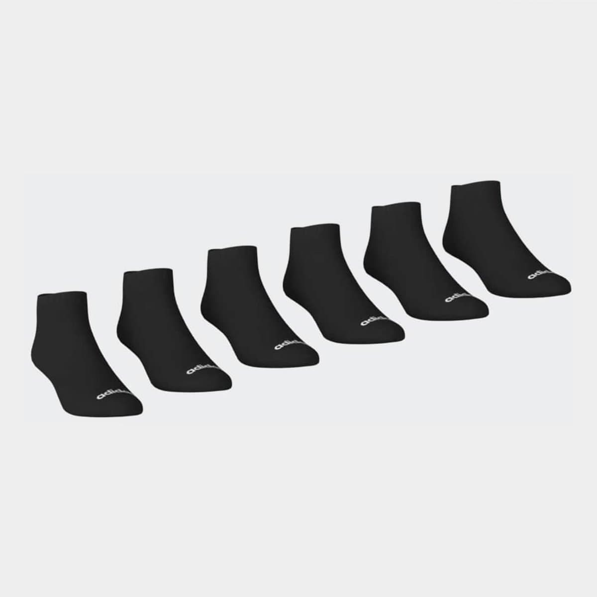 Kit Meia Adidas Cano Baixo 6 Pares Preto