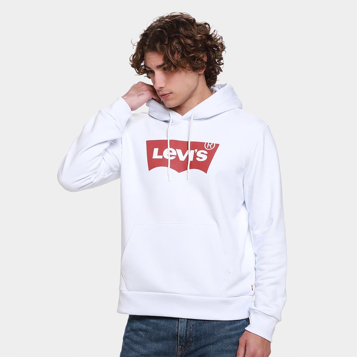 Moletom Com Capuz Levis Graphic Po T3 Masculino Branco