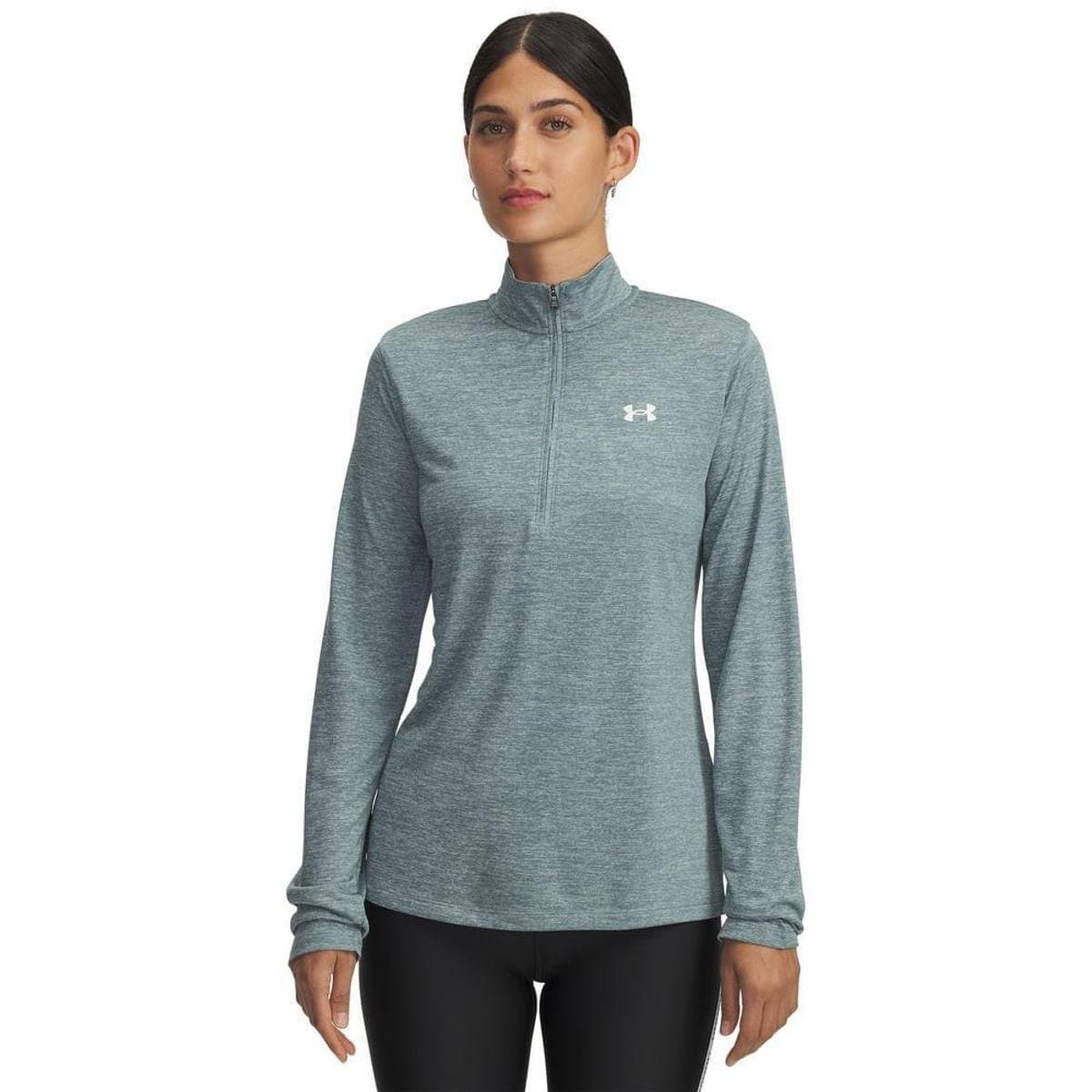 Moletom De Treino Under Armour Tech 12 Zip Feminino Azul