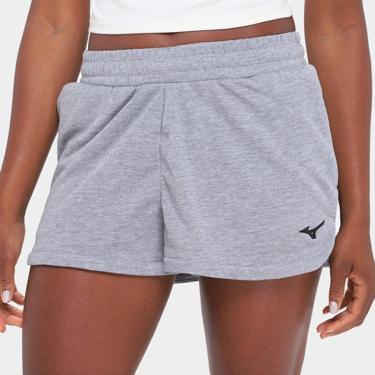 Shorts Mizuno Heritage 2 Feminino Cinza