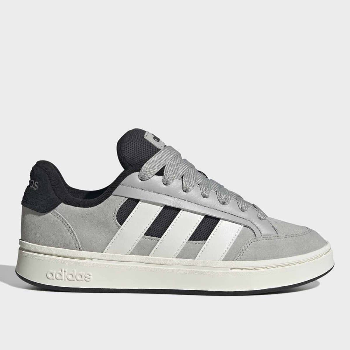 Tenis Adidas Grand Court Alpha Sk8 Masculino Cinza branco