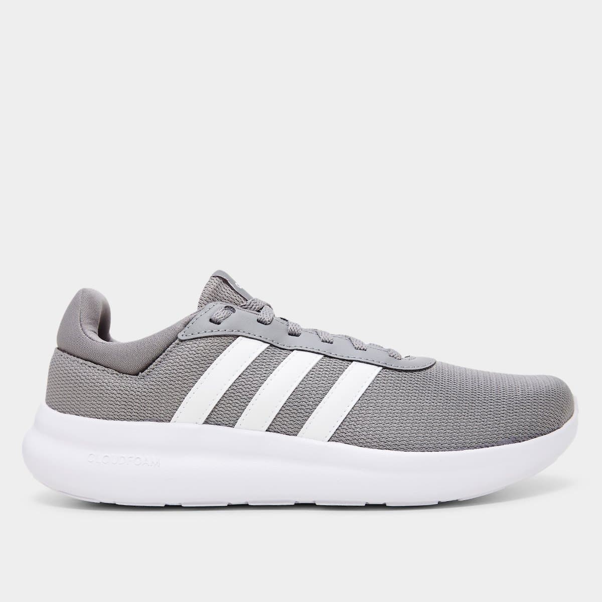 Tenis Adidas Lite Racer Masculino Cinza branco