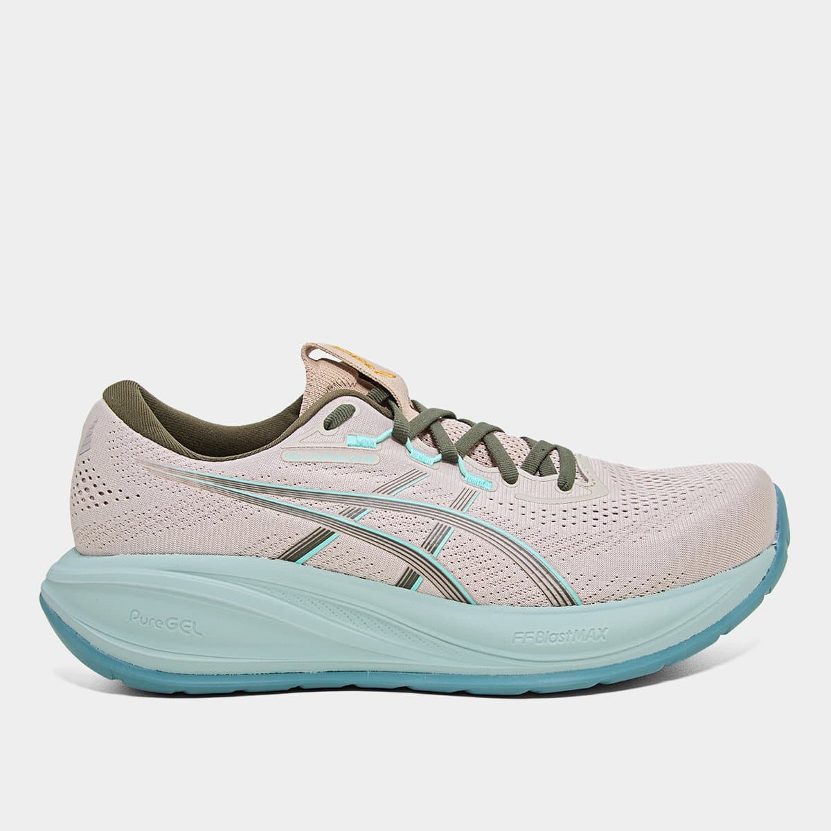 Tenis Asics Gelcumulus 28 Masculino Bege verde