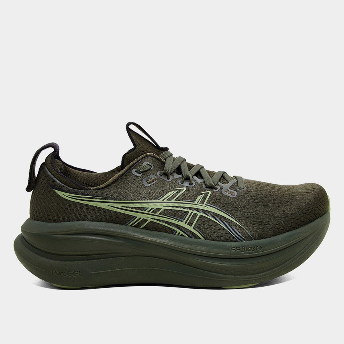 Tenis Asics Gelnimbus 28 Masculino Verde branco