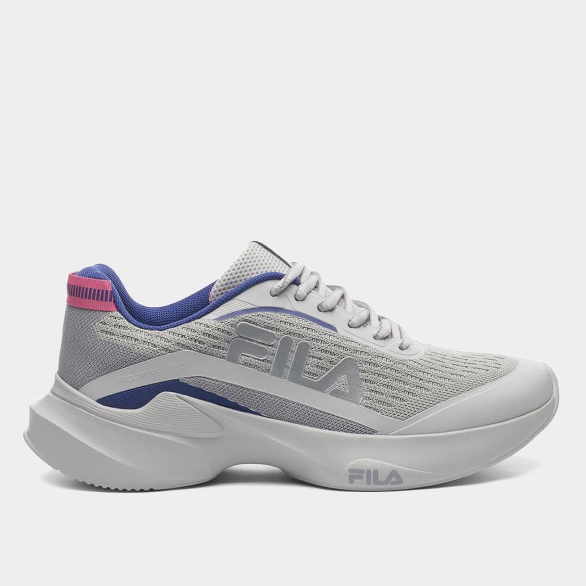 Tenis Fila Progress Lite 2 Feminino Cinza azul