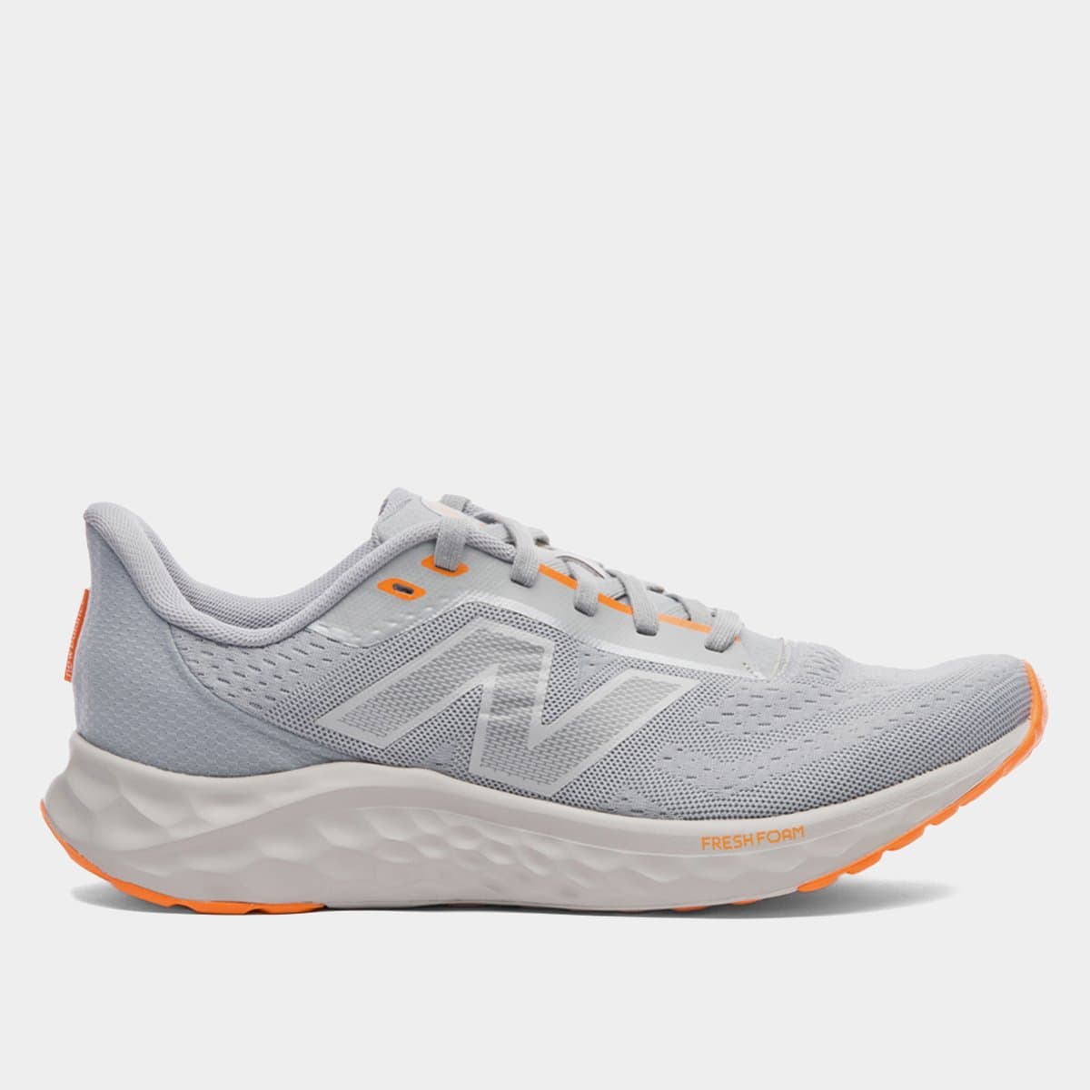 Tenis New Balance Fresh Foam Arishi V4 Masculino Cinza laranja