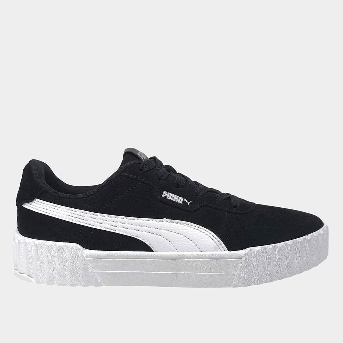 Tenis Puma Carina 30 Feminino Preto branco