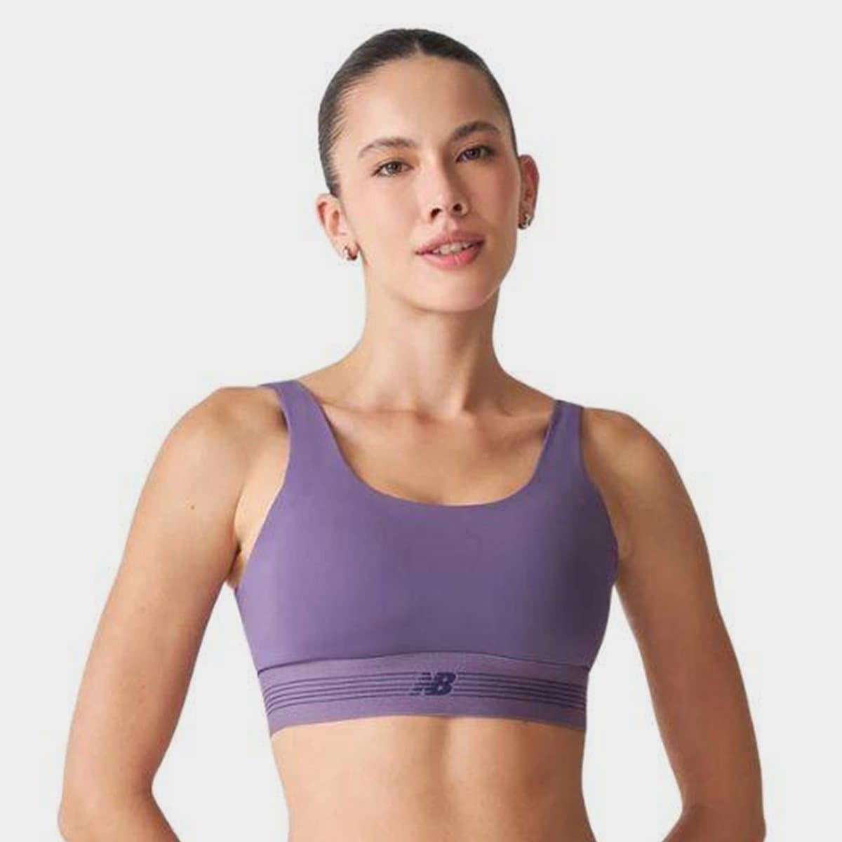 Top New Balance Ac Train Bra Feminino Roxo